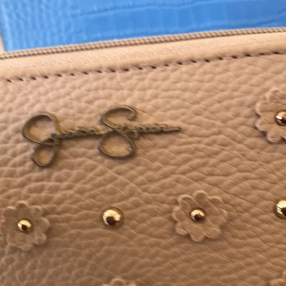 Jessica Simpson Tan Wallet with Floral Accents - Picture 3 of 8
